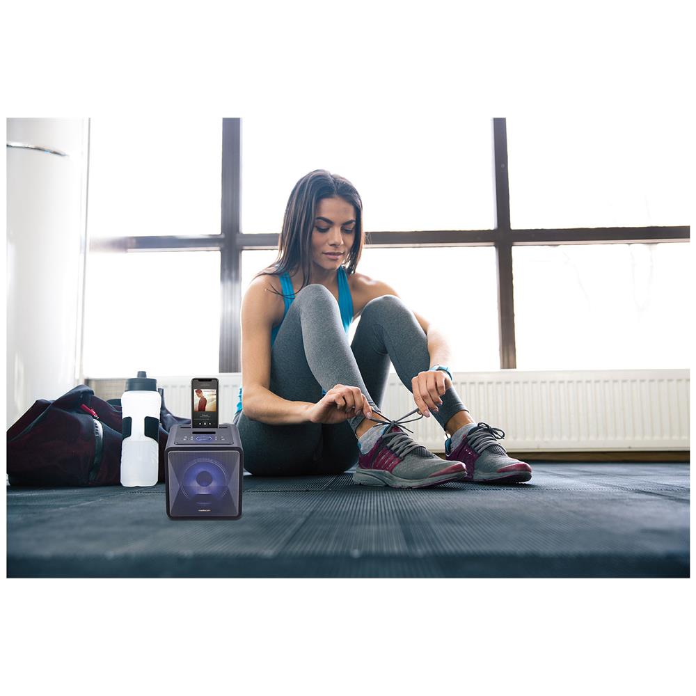 Speaker Portatile Ricaricabile CubeBox Bluetooth Potenza 20 Watt con Led Multicolore - Foto 6