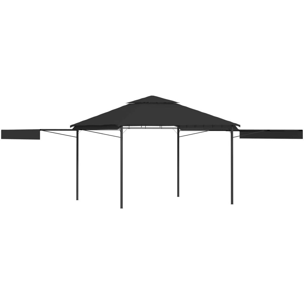 Gazebo Tetto Doppio Estendibile 3x3x2,75 m Antracite 180 g /m² - Foto 1