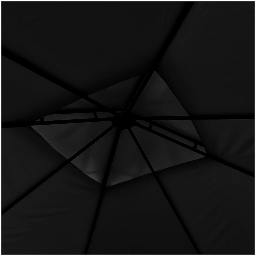 Gazebo Tetto Doppio Estendibile 3x3x2,75 m Antracite 180 g /m² - Foto 2