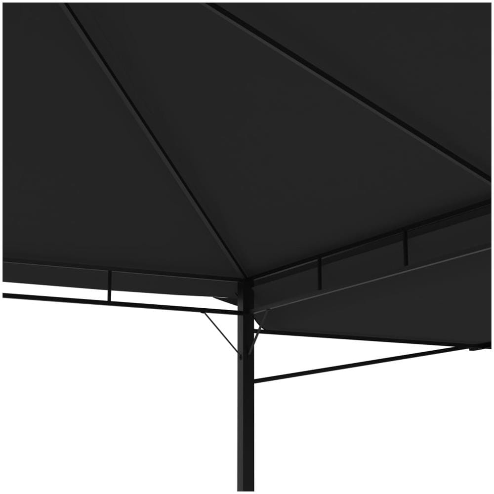 Gazebo Tetto Doppio Estendibile 3x3x2,75 m Antracite 180 g /m² - Foto 15