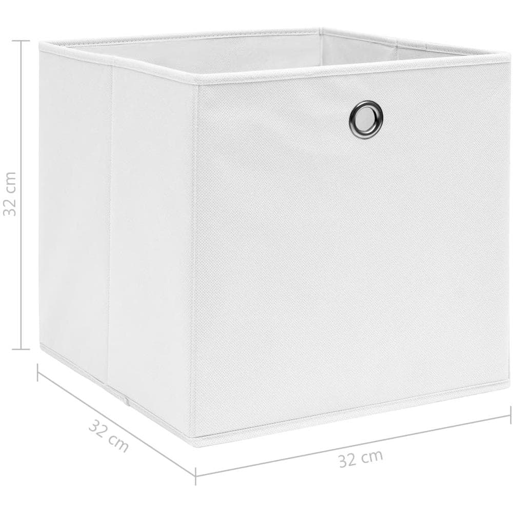 Scatole Portaoggetti 4pz Bianche 32x32x32 cm Tessuto - Foto 10