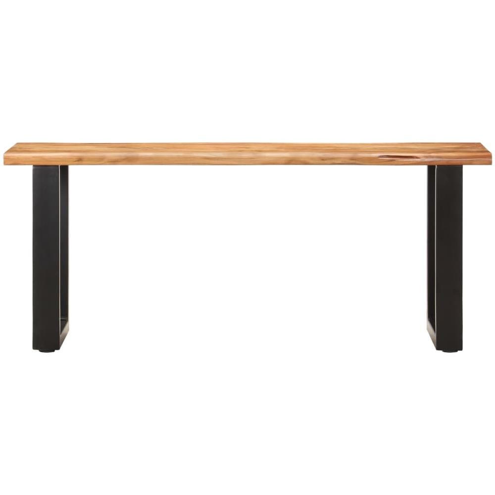 vidaXL Panca 110 cm in Legno Massello di Recupero e Acciaio