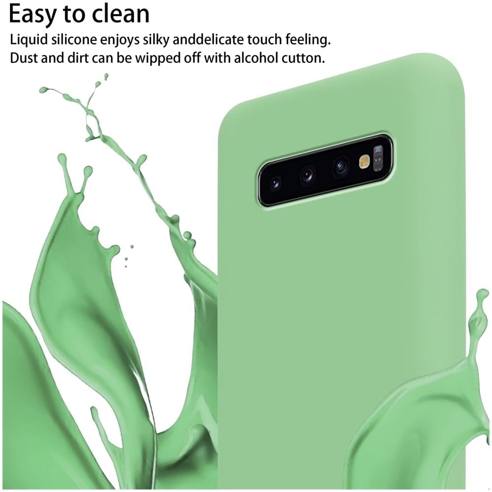 Catena Di Telefoni Cellulari Compatibile Con Samsung Galaxy S10 Plus In Liquid Verde Chiaro - Coperchio Di Protezione In Silicone Con Cordino Regolabile In Lunghezza - Foto 2