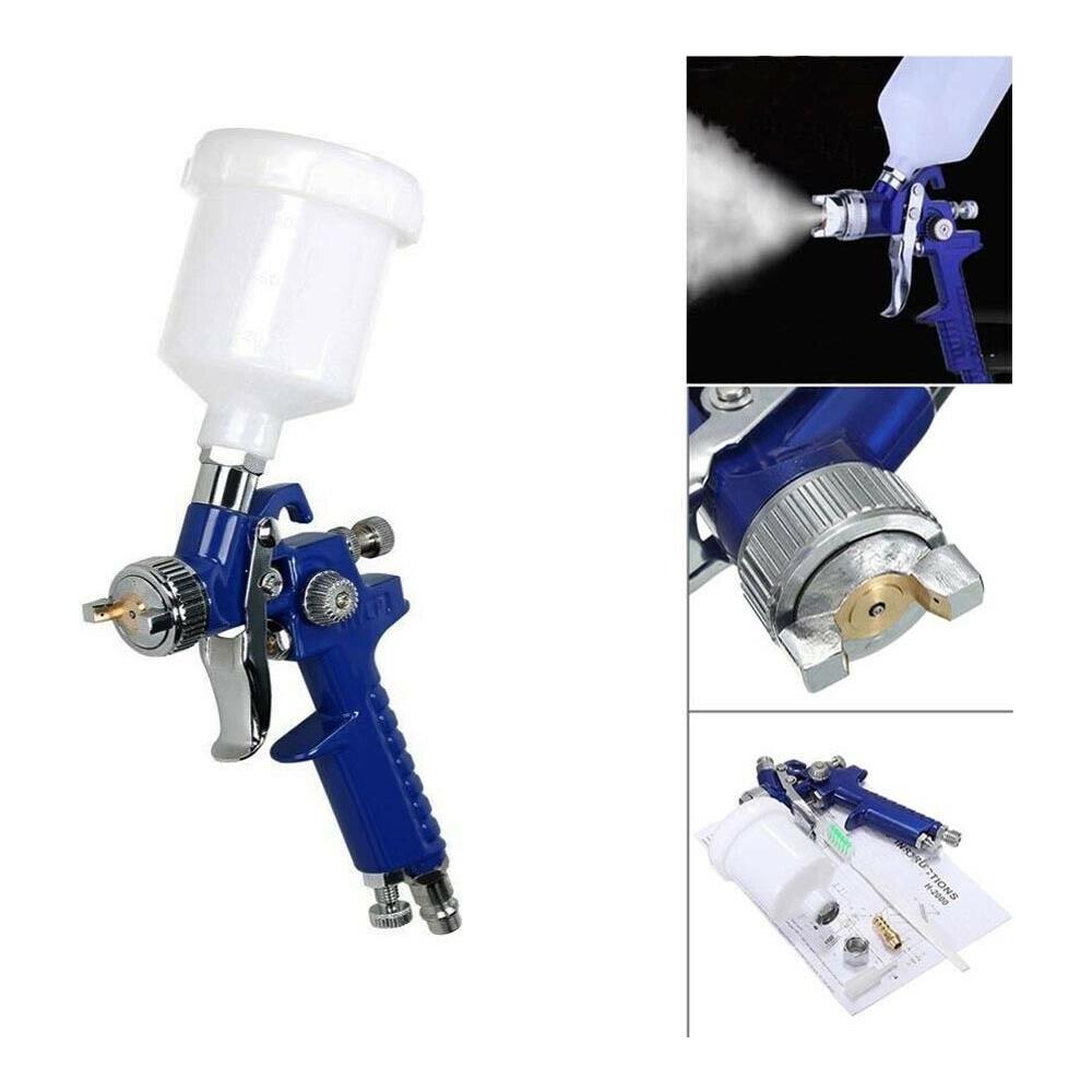 Aerografo Pistola Spruzzo 0.8 Mm Serbatoio A Caduta 100 Ml Ad Aria Compressa - Foto 1