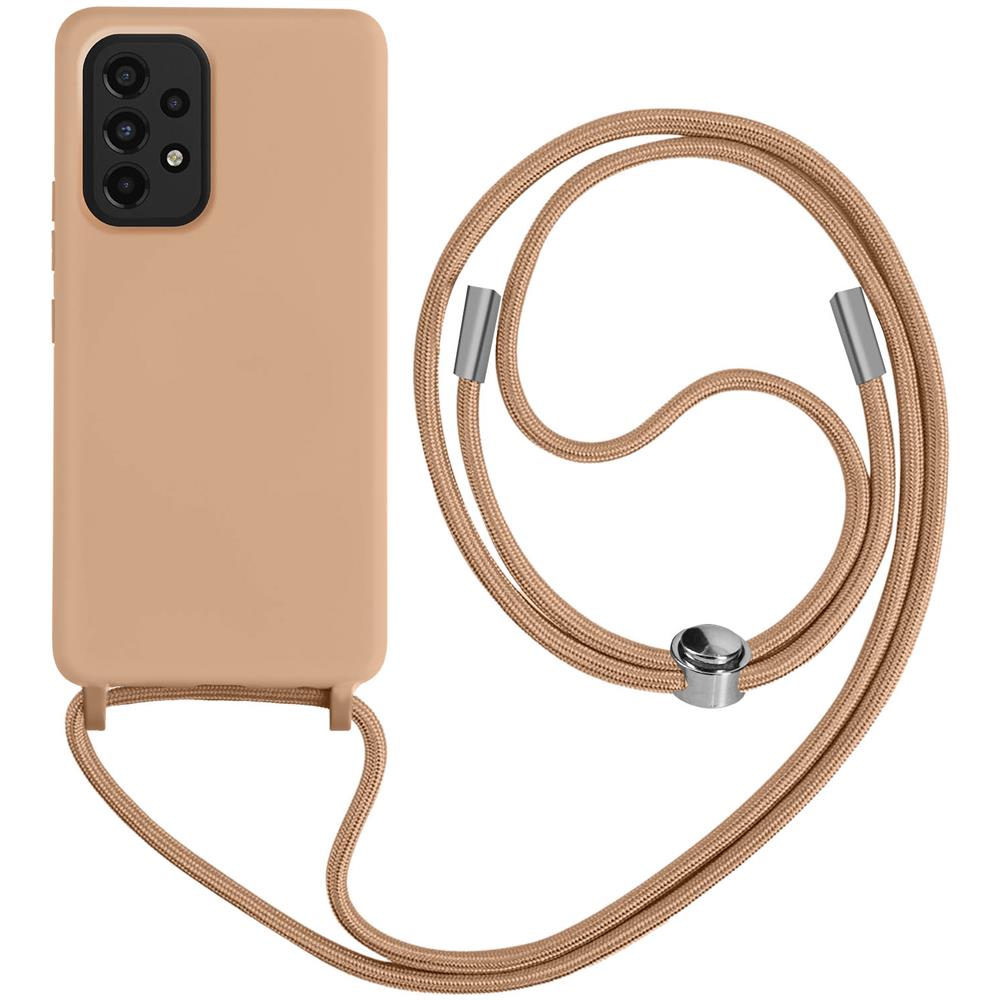 Cover Semirigida Per Samsung Galaxy A33 5g Cordino Nylon 80 Cm Rose Gold - Foto 1