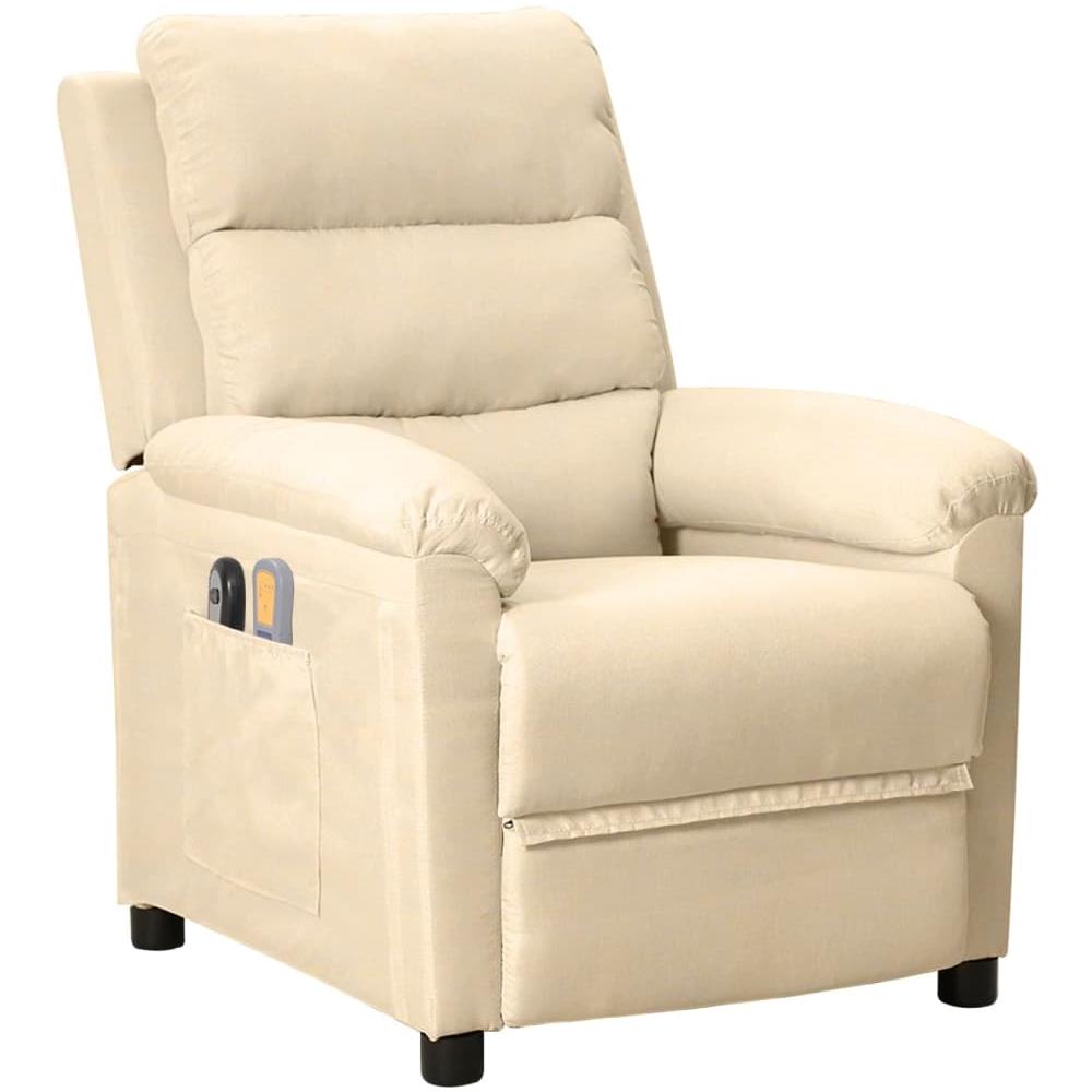 Poltrona Massaggiante Elettrica Crema In Tessuto - Foto 2