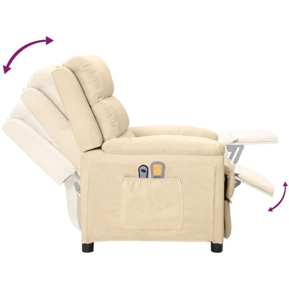 Poltrona Massaggiante Elettrica Crema In Tessuto - Foto 8