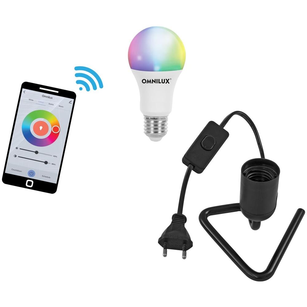 Set Led E27 Rgb /ww /cw Wifi + Triangle Base Black - Foto 1