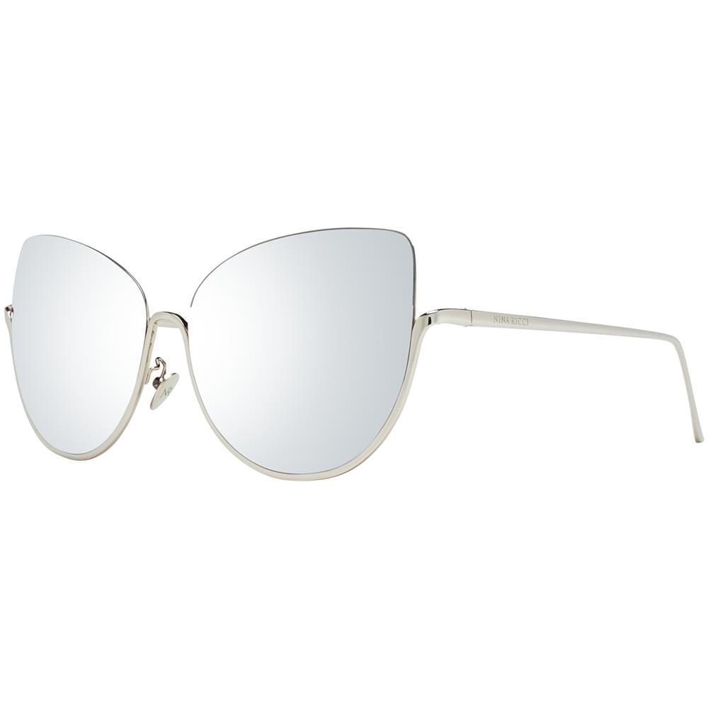 Lunettes De Soleil Nina Ricci - Monture Marron Rectangulaire - Lenses Marron - Occasion