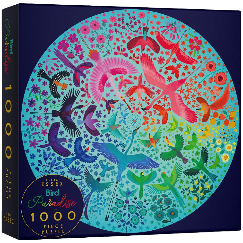 Puzzle Per Adulti Da 1000 Pezzi E Oltre - Bird Paradise Puzzle Da 1000 Pezzi Per Adulti Puzzle Con Uccelli Arcobaleno Con Gradiente Puzzle Rotondi Puzzle Da 265 Pollici Di Diametro - Foto 1