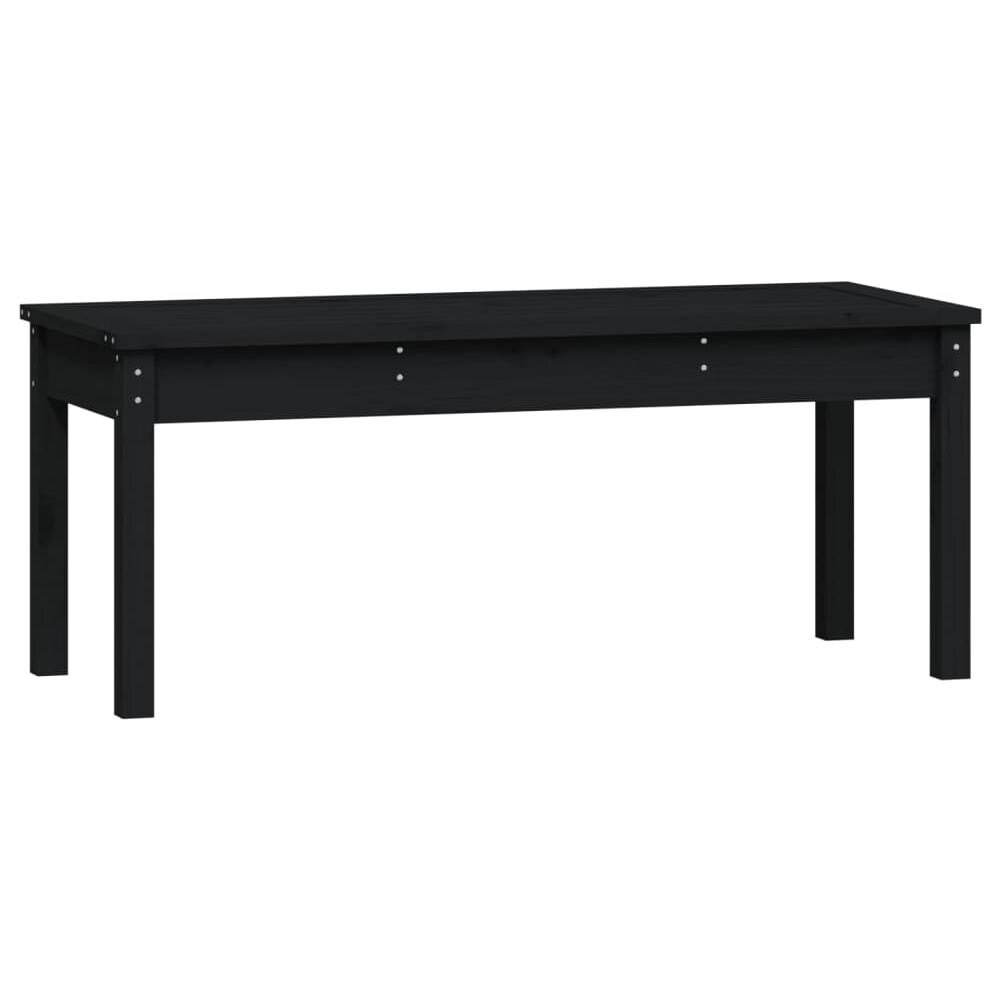 Panca da Giardino Nera 109x44x45 cm Legno Massello di Pino - Foto 2