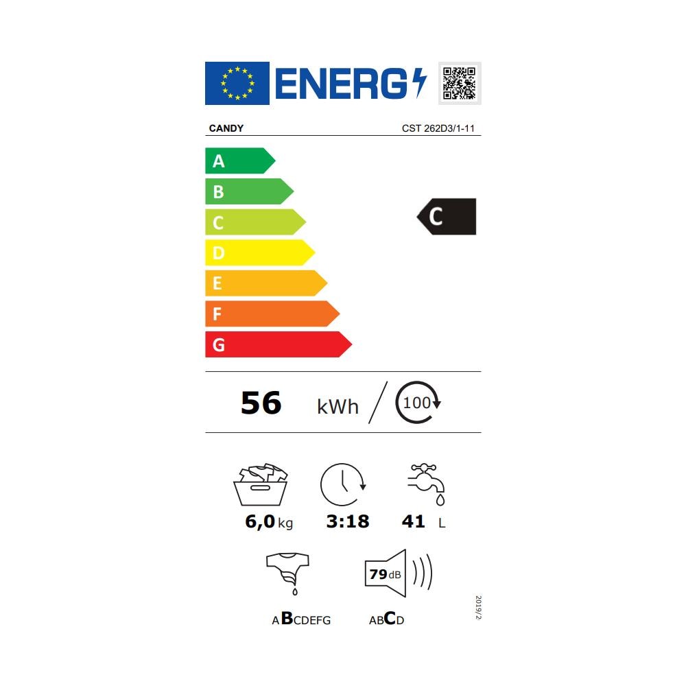 Lavatrice Carica dall'alto CST 262DE1-11 Smart Mix Power System 6 Kg Classe C Centrifuga 1200 giri - Foto 2