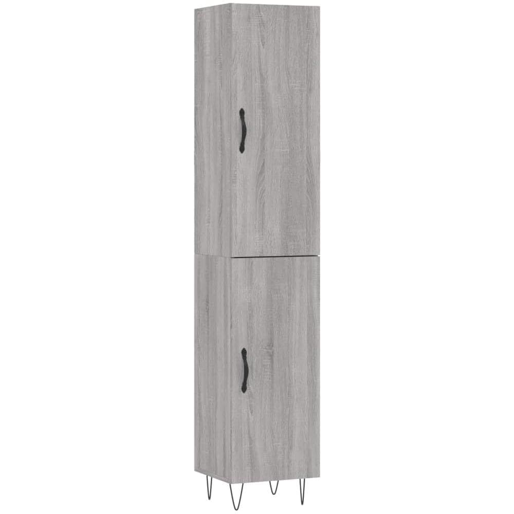 Credenza Grigio Sonoma 34,5x34x180 Cm In Legno Multistrato - Foto 2