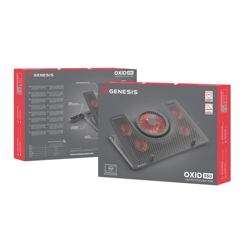 Oxid 550 base di raffreddamento per laptop 43,9 cm (17.3") 2800 Giri /min Nero - Foto 22