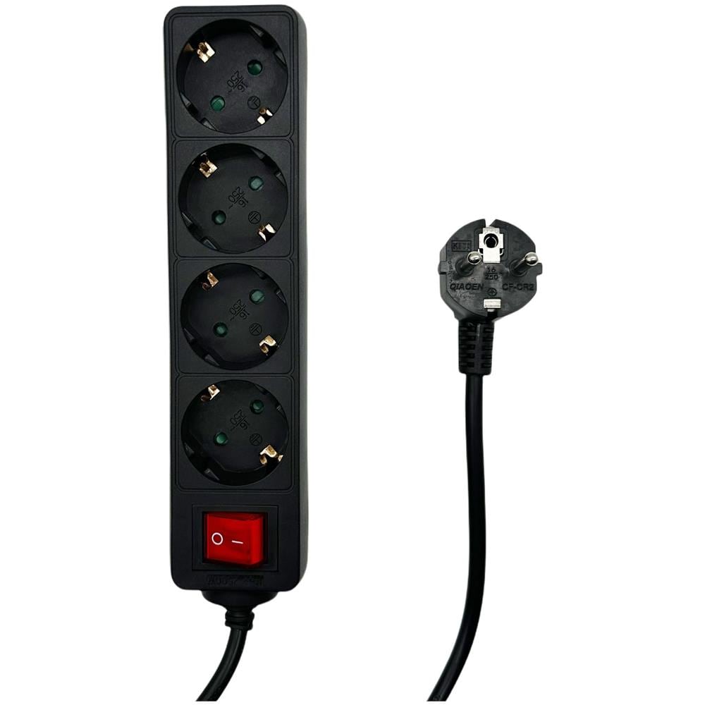 MC-GRU0045BS prolunghe e multiple 5 m 4 presa (e) AC Interno Nero - Foto 1