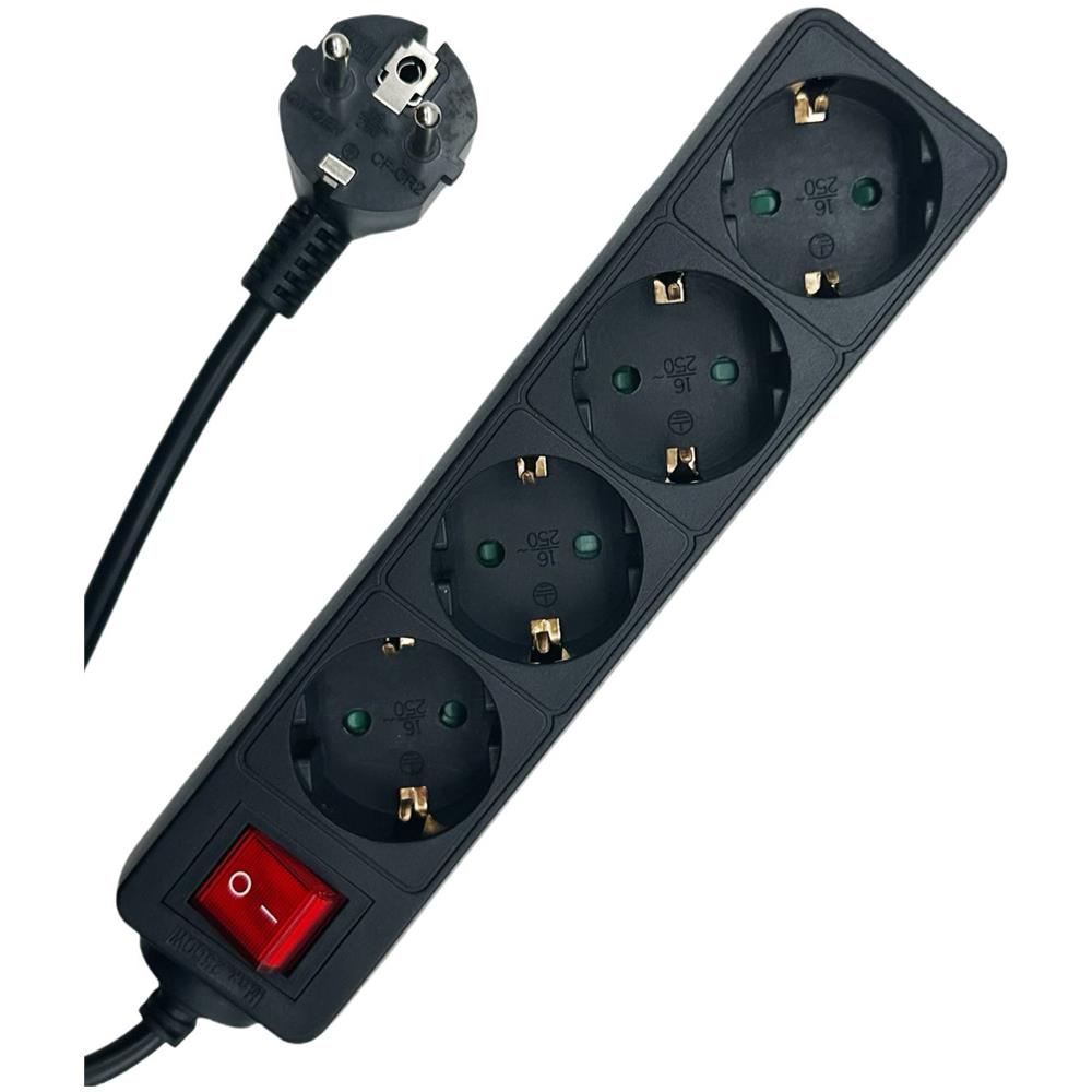 MC-GRU0045BS prolunghe e multiple 5 m 4 presa (e) AC Interno Nero - Foto 2