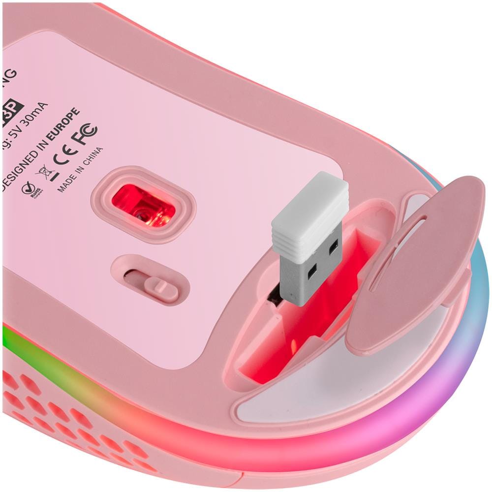Mouse Gaming MMW3 Laser 6 tasti 3200 DPI Colore Rosa - Foto 5