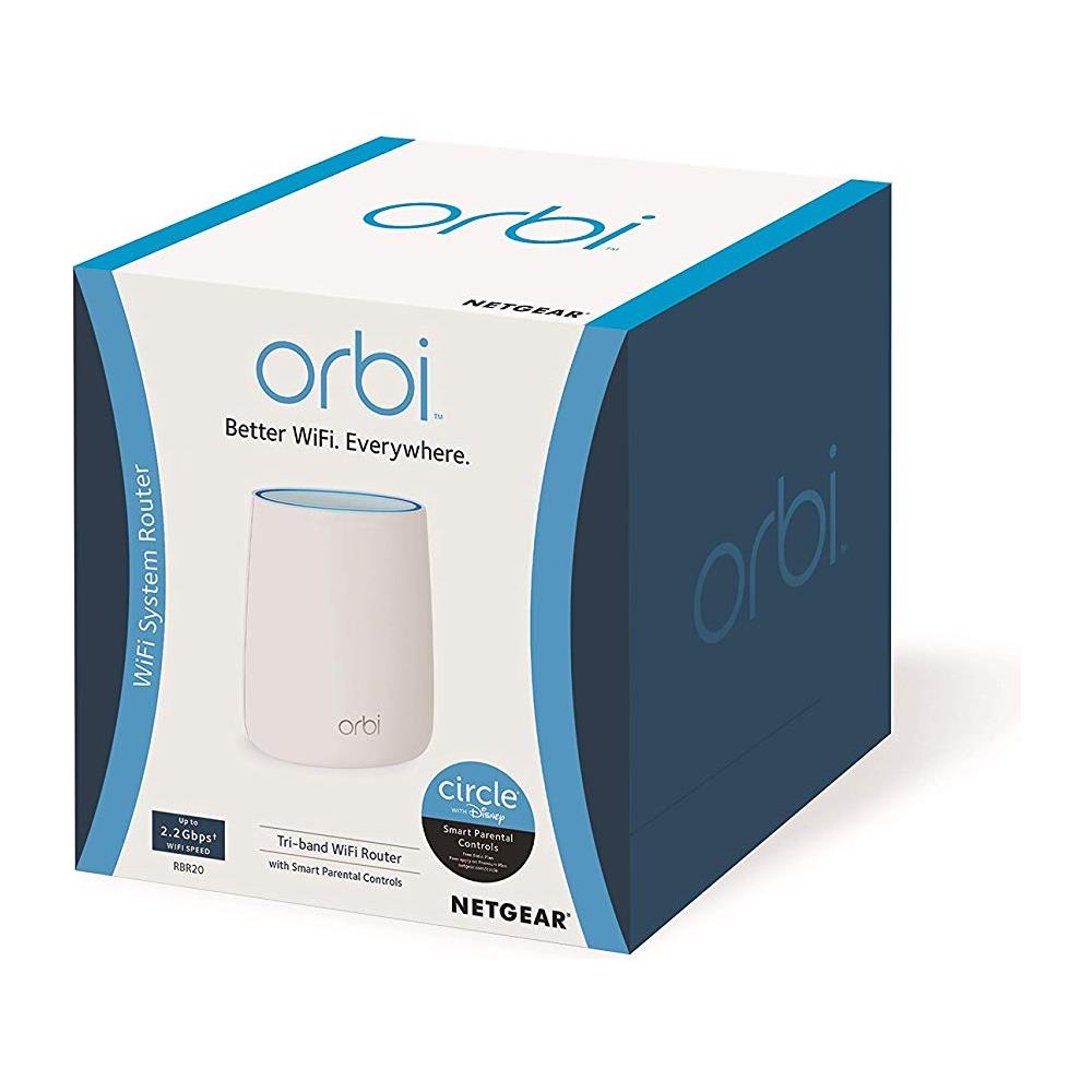 Router Wireless Orbi RBR20 Tri-Band AC2200 Mbps 2x Gigabit Ethernet LAN + 1 WAN Colore Bianco - Foto 4