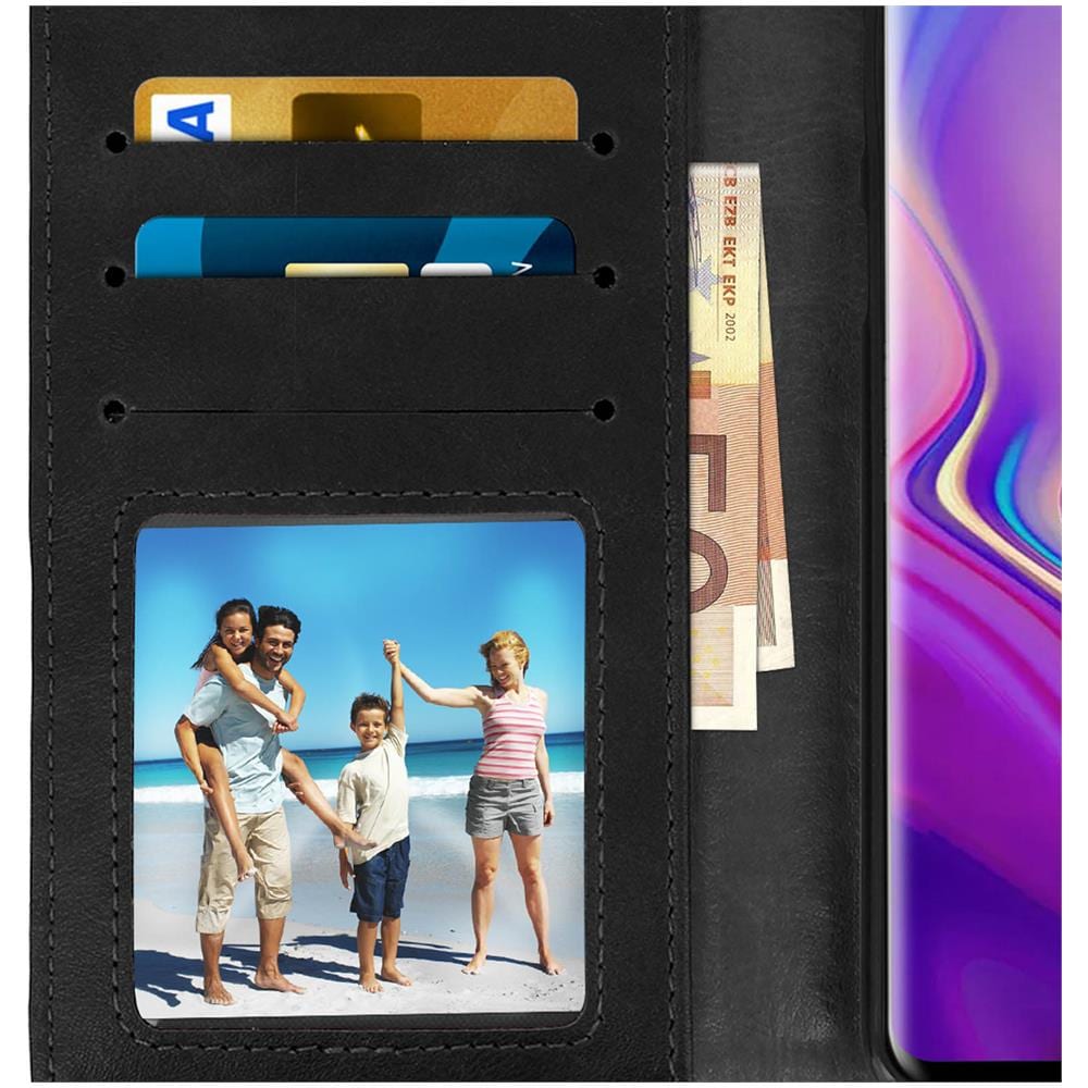Custodia Galaxy S10 Portafoglio Funzione Supporto Vintage Collection Nero - Foto 5