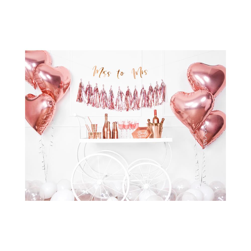 Partydeco - Palloncino Alluminio Cuore Oro Rosa Metallizzato - Foto 2