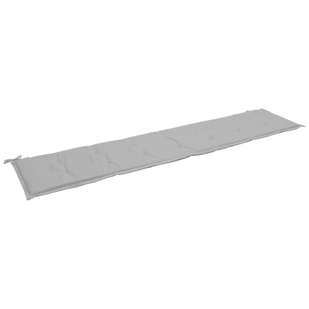 Cuscino per Panca da Giardino Grigio 200x50x4 cm - Foto 1