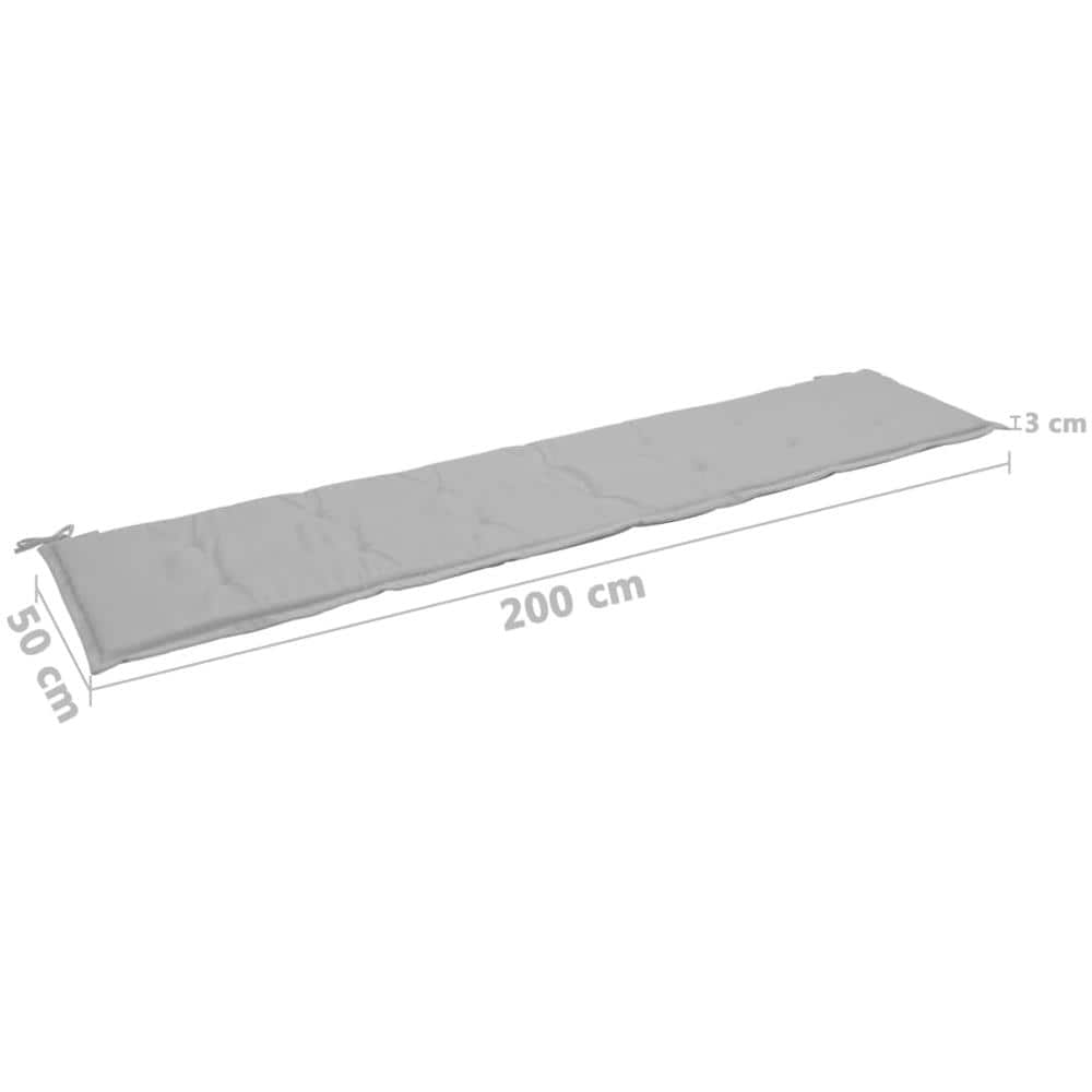 Cuscino per Panca da Giardino Grigio 200x50x4 cm - Foto 11