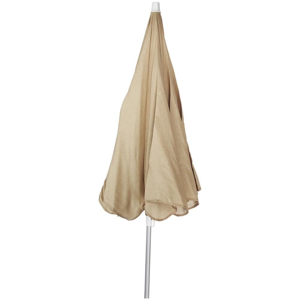 Ombrellone Parasole Da Giardino Gandía Alluminio Fisso Ø180 Cm Camello - Foto 2