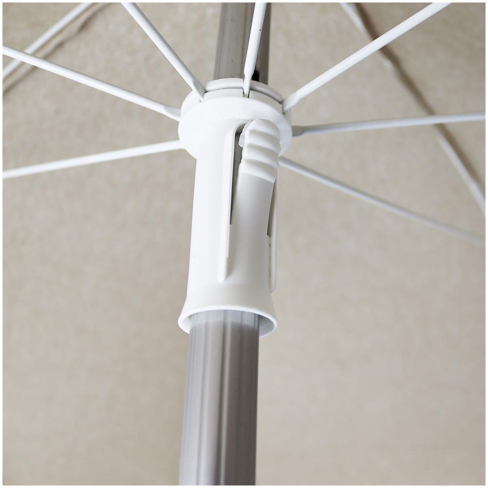 Ombrellone Parasole Da Giardino Gandía Alluminio Fisso Ø180 Cm Camello - Foto 5