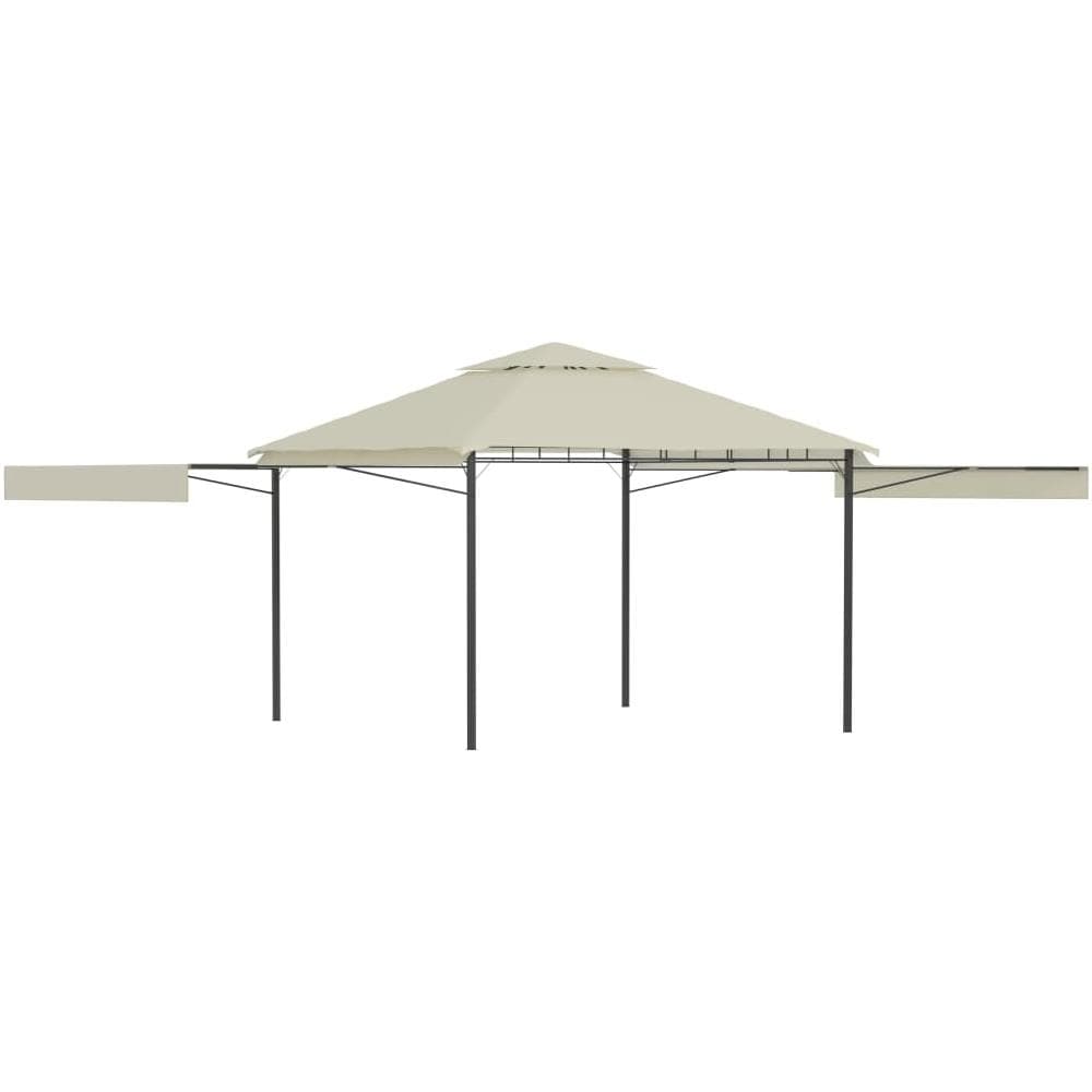 Gazebo Con Tetto Doppio Estendibile 3x3x2,75 M Crema 180 G / m² - Foto 1