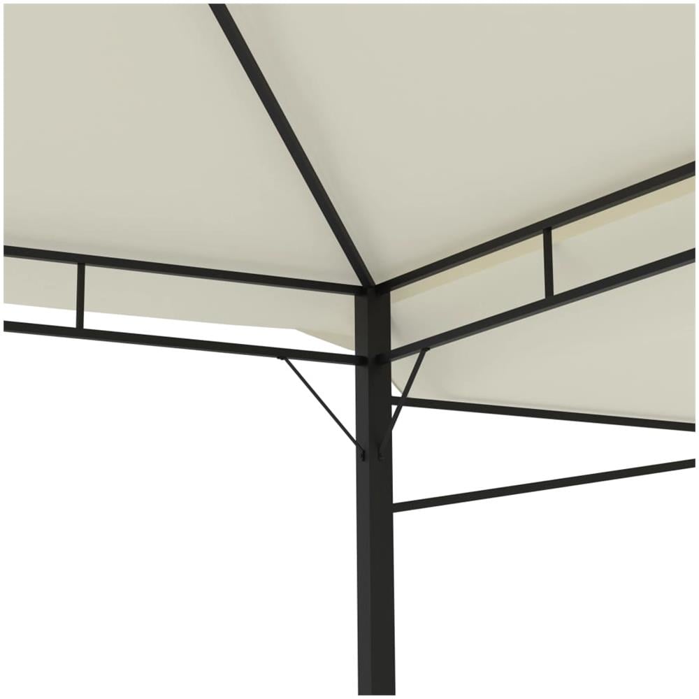 Gazebo Con Tetto Doppio Estendibile 3x3x2,75 M Crema 180 G / m² - Foto 13