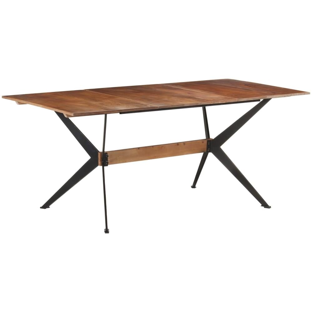 Tavolo Da Pranzo 180x90x76 Cm In Legno Massello Di Mango - Foto 8