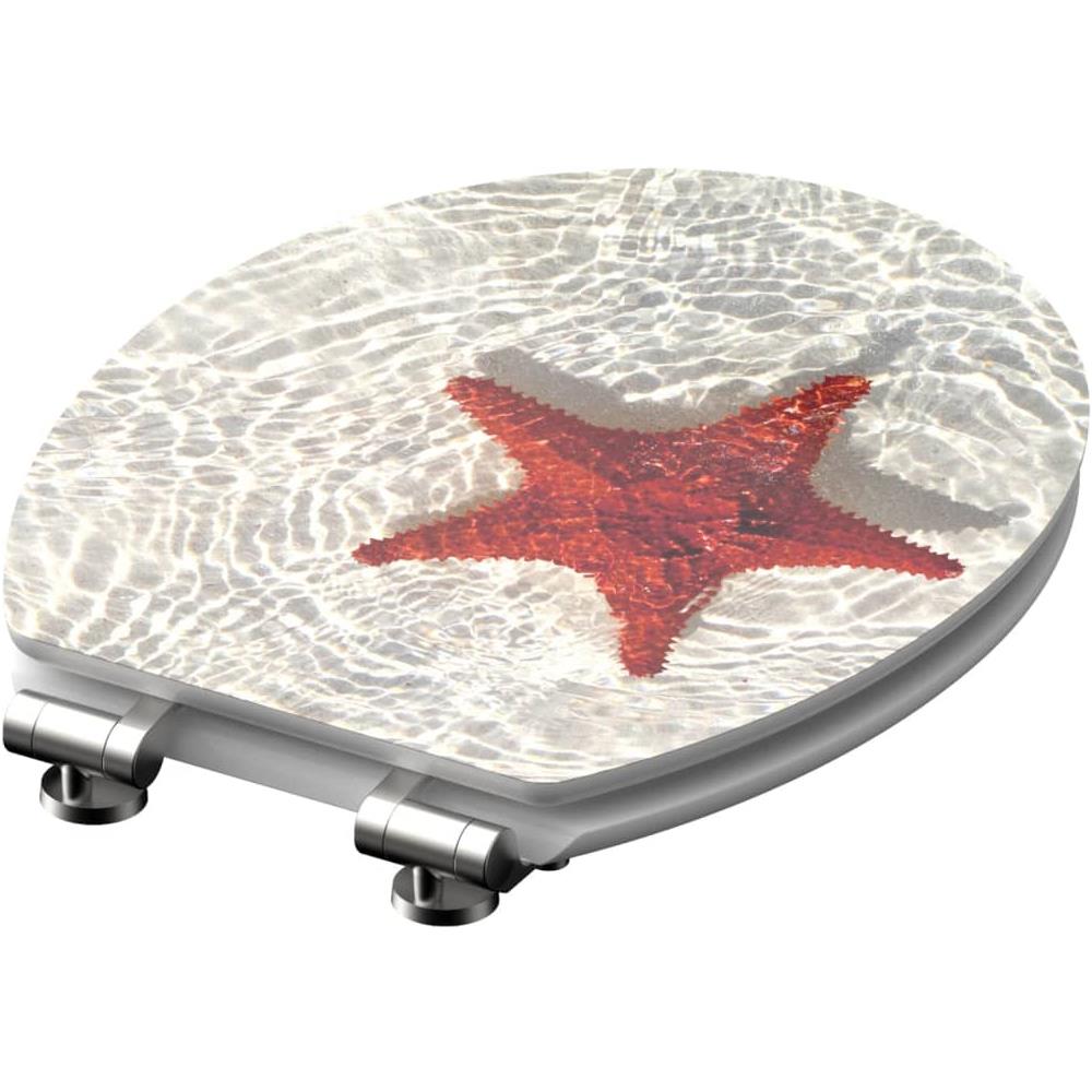 Tavoletta WC Lucida con Chiusura Ammortizzata RED STARFISH MDF - Foto 2