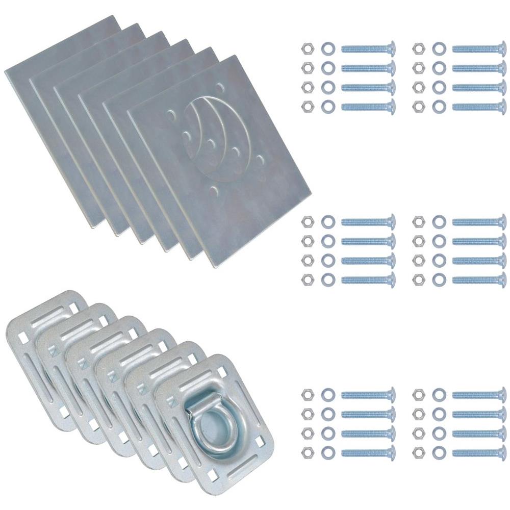 Anelli di Ancoraggio per Rimorchi 6 pz Acciaio Zincato 2000 kg - Foto 3