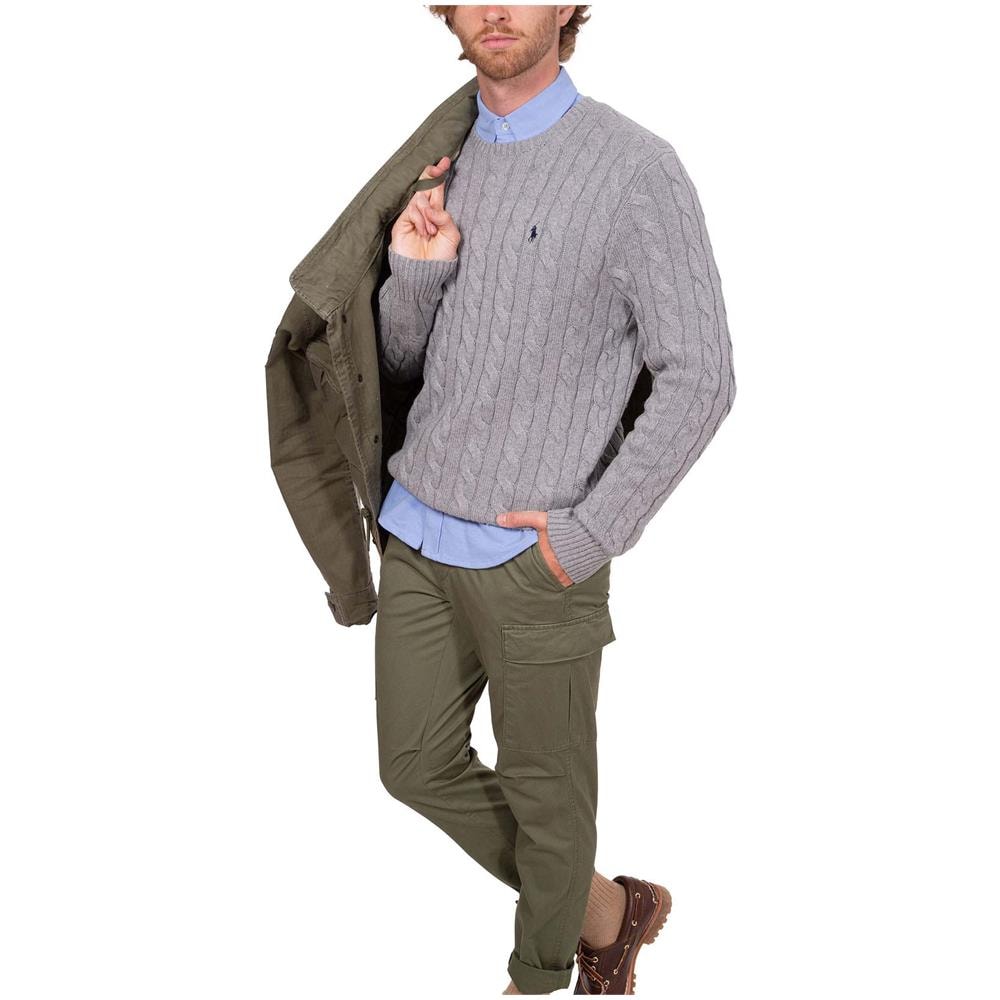 Maglia Uomo A Trecce In Cotone - Foto 1