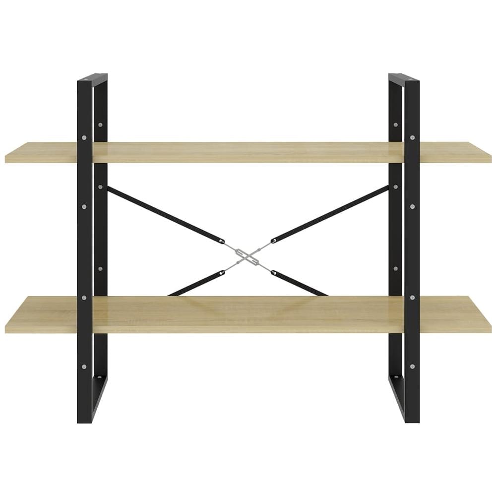 Libreria 2 Ripiani Rovere Sonoma 100x30x70 cm Legno Multistrato - Foto 7
