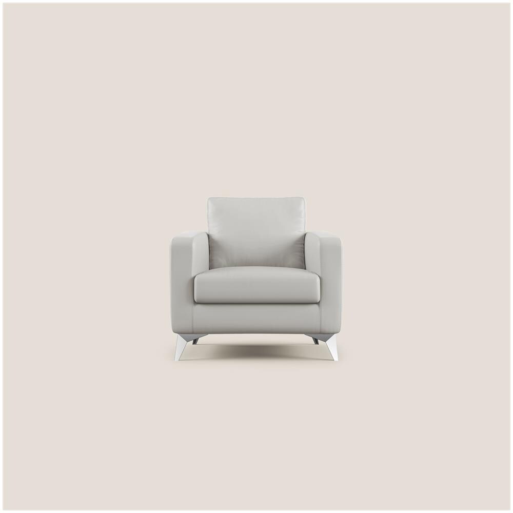 Orione Poltroncina In Ecopelle Moderna E Impermeabile T04 Grigio chiaro X - Foto 1
