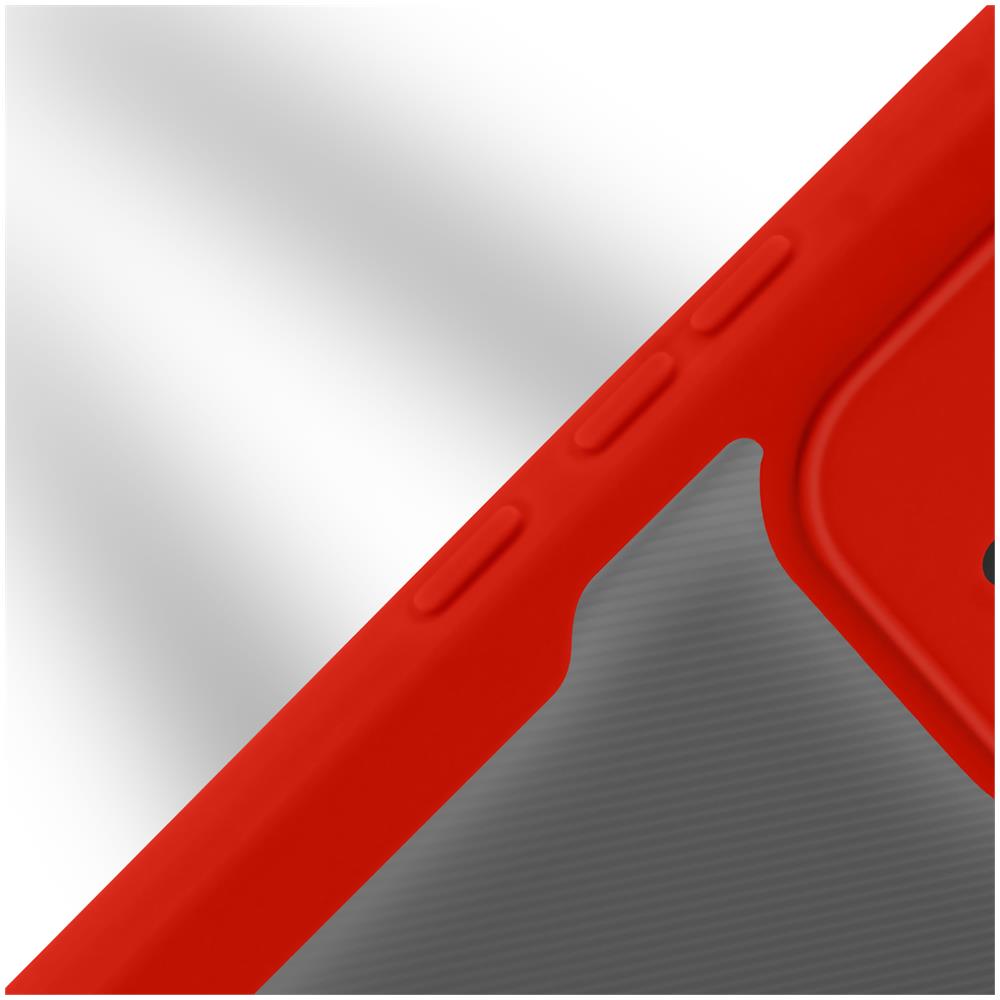 Cover Xiaomi Redmi 10c Retro Plexiglass Fronte Polimero Bordo Rosso - Foto 2