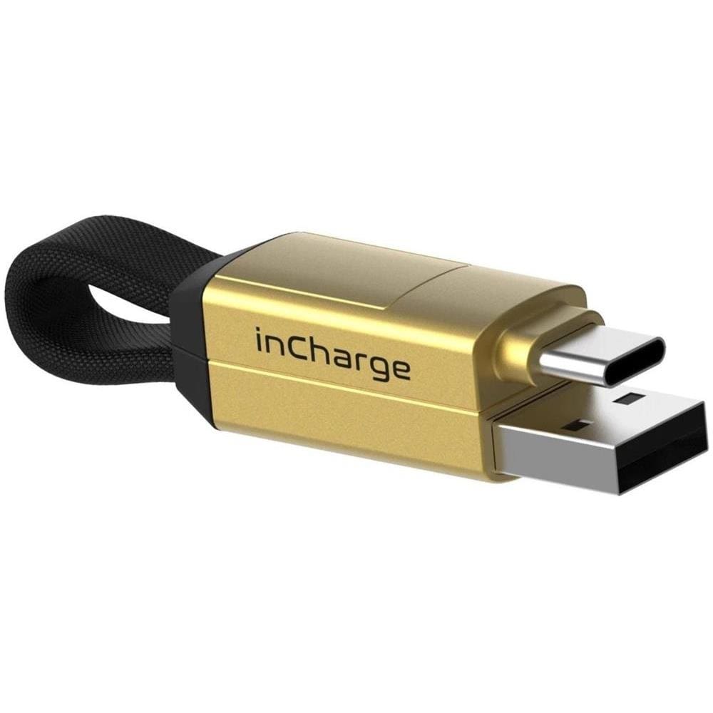 Cavo Multiconnettore inCharge 6 USB-C / Lightning / Micro USB Portachiavi Colore Oro - Foto 1