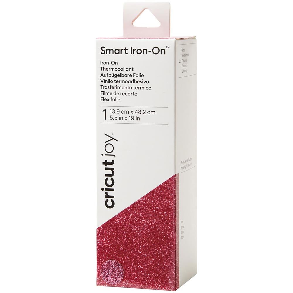 Flex Iron-on Con Glitter Rosa 13,9 X 48,2 Cm - Joy - Foto 1