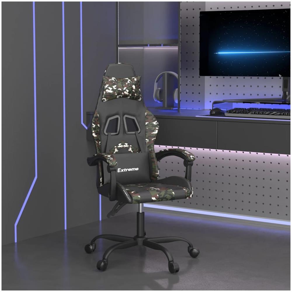 Sedia Da Gaming Nero E Mimetico In Similpelle - Foto 1