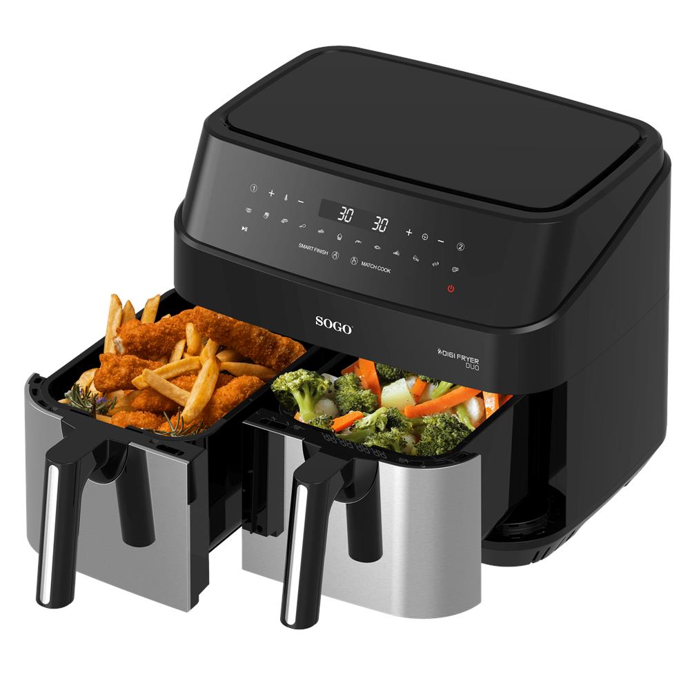 Friggitrice Ad Aria Multifunzione 2 Cestelli 9 Litri Controllo Touch - Foto 1