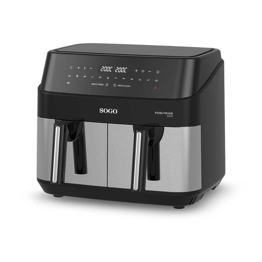 Friggitrice Ad Aria Multifunzione 2 Cestelli 9 Litri Controllo Touch - Foto 2