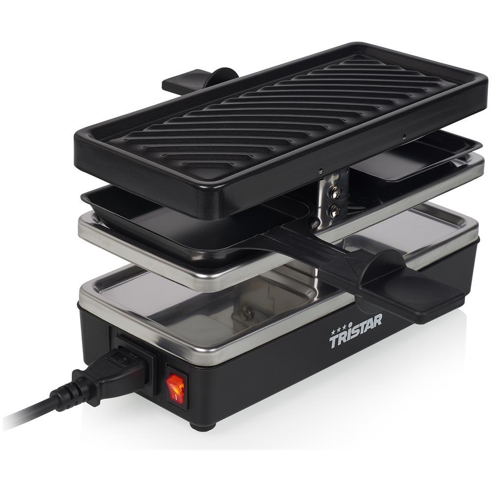 Unold 48755 Griglia Per Raclette Allungabile 8 Posti 1300W - Piastre Antiaderenti E 8 Padelline - Per Cene Conviviali In Famiglia O Con Amici - 3
