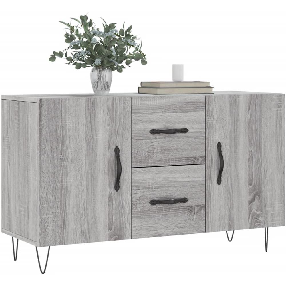 Credenza Grigio Sonoma 100x36x60 Cm In Legno Multistrato - Foto 3