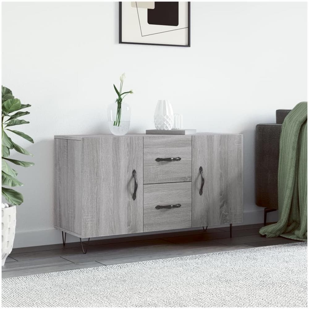 Credenza Grigio Sonoma 100x36x60 Cm In Legno Multistrato - Foto 1