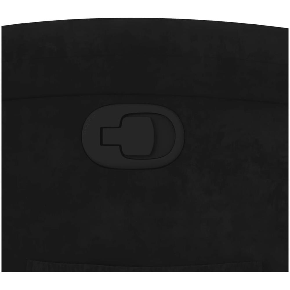 Poltrona Reclinabile Nera In Velluto - Foto 9