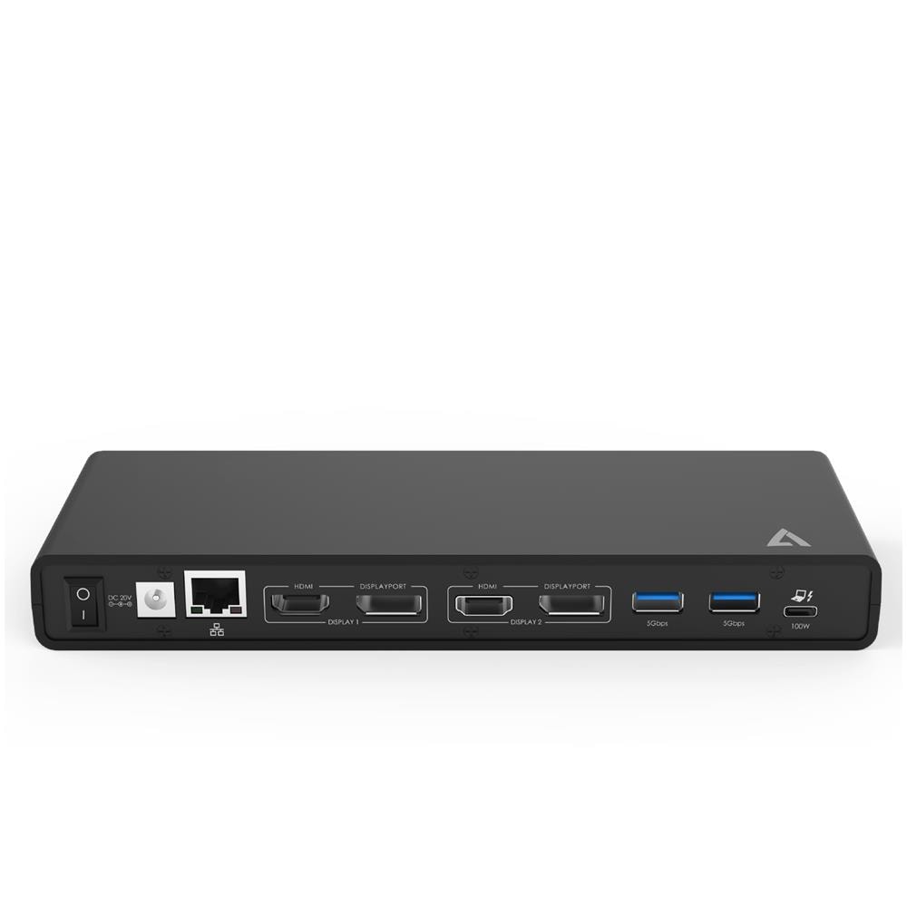 USB-C Displaylink Doppio Dock 4K 100W PD 2x HDMI 2x DP GB RJ45 - Foto 1