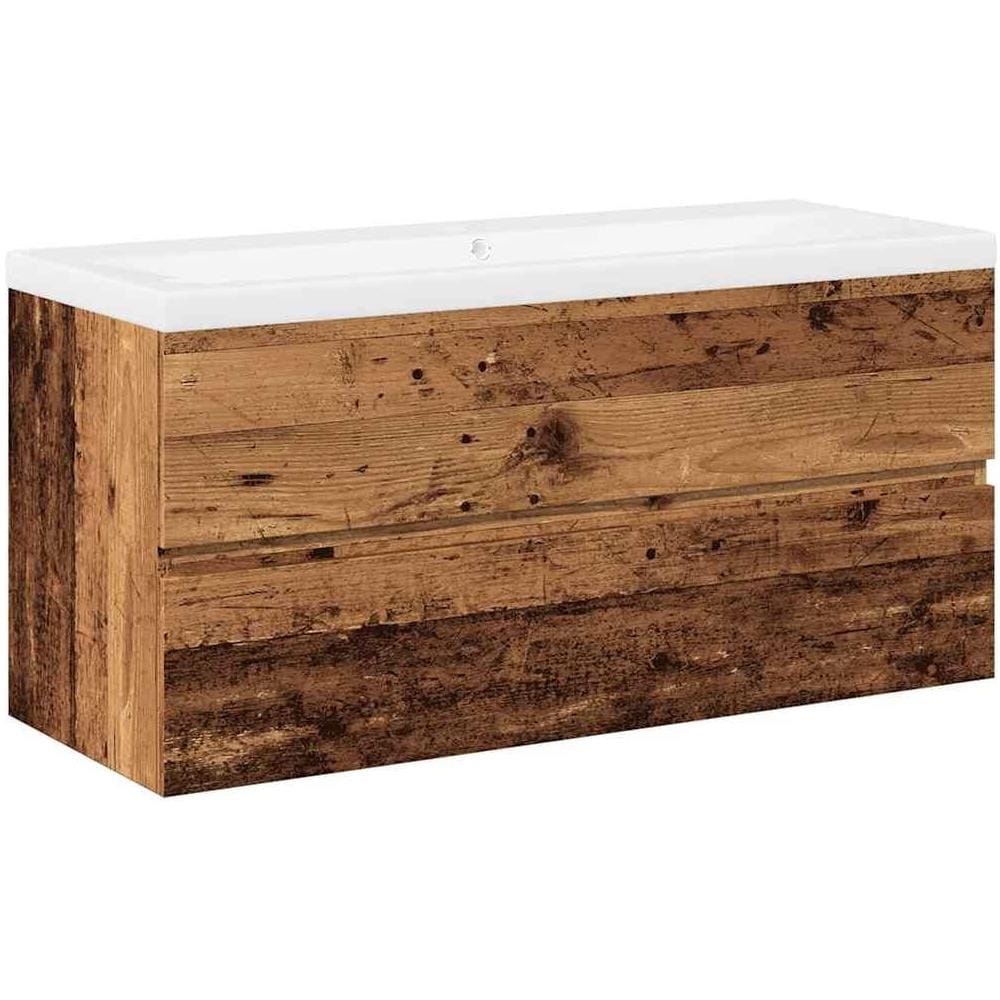 Mobile con Lavabo Integrato Legno Antico - Foto 1