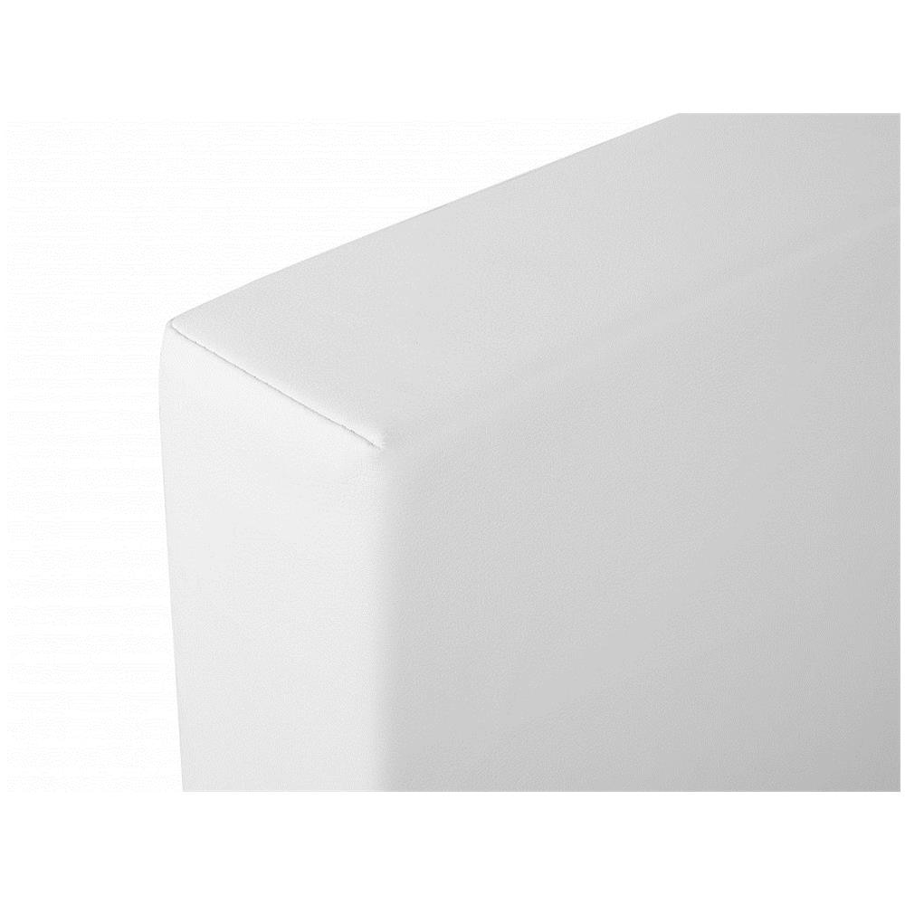 Letto Ad Acqua Matrimoniale In Legno Wenge E Pelle Bianca 180x200 Cm Zen - Foto 2