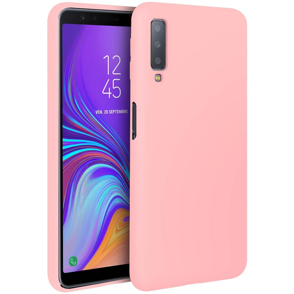 Cover Samsung Galaxy A7 2018 Protezione Rigida Soft Touch - Rosa - Foto 2